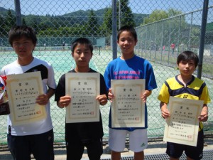 ２０１１福島県春季ジュニアシングルス選手権大会Ｕ１４男子入賞者