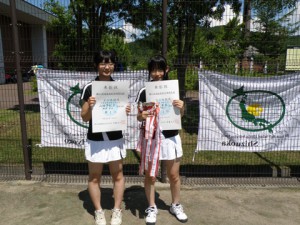 第６４回福島県総合体育大会テニス競技少年の部女子Ⅱ部ダブルス優勝