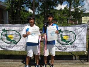 第６４回福島県総合体育大会テニス競技少年の部男子Ⅱ部ダブルス優勝