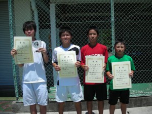 ２０１１中牟田杯全国選抜ジュニアテニス大会男子入賞者
