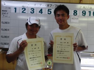 第２回福島オープンベテランテニス大会男子３５歳以上入賞者