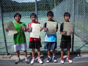 ２０１１福島県秋季小学生テニス選手権大会男子シングルス入賞者