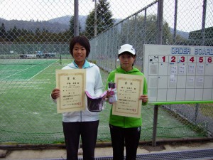 ２０１１中尾杯シングルステニス選手権大会一般女子シングルス入賞者
