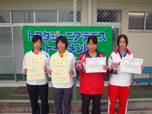 ２０１２トヨタジュニアテニストーナメント福島県大会女子シングルス入賞者
