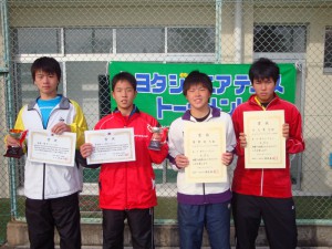 ２０１２トヨタジュニアテニストーナメント福島県大会男子シングルス入賞者