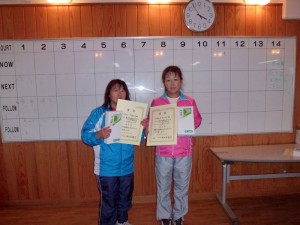 ２０１２福島県ダブルステニス選手権大会４０歳以上女子２位