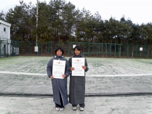 ２０１２福島県ジュニアダブルステニス選手権大会女子ダブルス２位