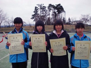 第２９回福島県春季ジュニアシングルス選手権大会Ｕ１４女子入賞者
