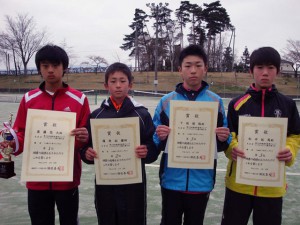 第２９回福島県春季ジュニアシングルス選手権大会Ｕ１４入賞者