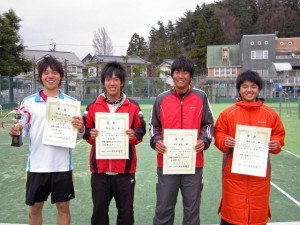 第２９回福島県春季ジュニアシングルス選手権大会Ｕ１８男子入賞者