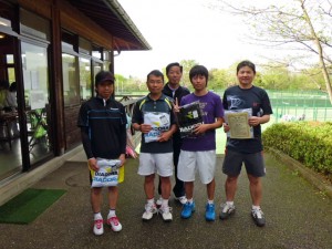 ２０１２第１回あづま総合運動公園チーム対抗テニス大会男子の部優勝チーム
