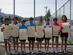 第５４回オノヤ杯兼福島県春季ジュニアダブルステニス選手権大会Ｕ１２女子入賞者