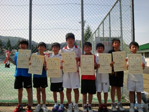 第５４回オノヤ杯兼福島県春季ジュニアダブルステニス選手権大会Ｕ１２男子入賞者