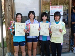 第５４回オノヤ杯兼福島県春季ジュニアダブルステニス選手権大会Ｕ１４女子１位２位