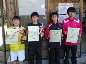第５４回オノヤ杯兼福島県春季ジュニアダブルステニス選手権大会Ｕ１４男子１位２位