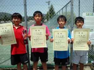 第２９回福島県春季ジュニアシングルステニス選手権大会U12男子入賞者