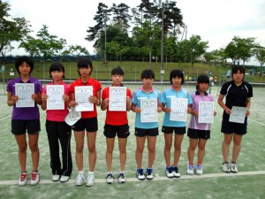 第２６回福島県春季中学生テニス選手権女子ダブルス入賞者