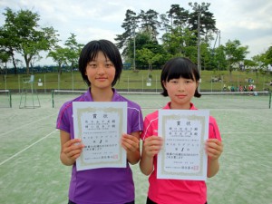 第２６回福島県春季中学生テニス選手権女子ダブルス優勝