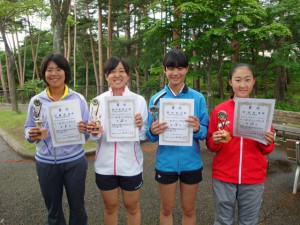 第２６回春季中学生テニス選手権大会女子シングルス入賞者