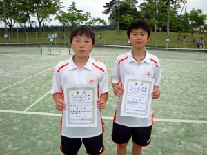 第２６回福島県春季中学生テニス選手権男子ダブルス優勝