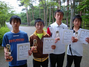 第２６回福島県春季中学生テニス選手権大会男子シングルス入賞者