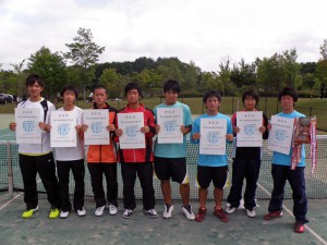 第６５回福島県総合体育大会テニス競技　男子Ⅰ部ダブルス入賞者