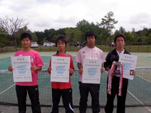 第６５回福島県総合体育大会テニス競技　男子Ⅱ部シングルス入賞者