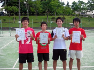 ２０１２中牟田杯全国選抜ジュニアテニス選手権大会福島県予選大会男子入賞者