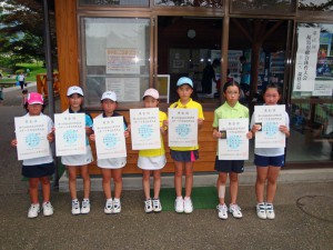 第６５回福島県総合体育大会テニス競技スポーツ少年団の部小学生女子ダブルス入賞者