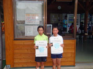 第６５回福島県総合体育大会テニス競技スポーツ少年団の部小学生女子ダブルス優勝