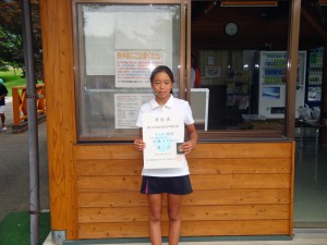 第６５回福島県総合体育大会テニス競技スポーツ少年団の部小学生女子シングルス優勝