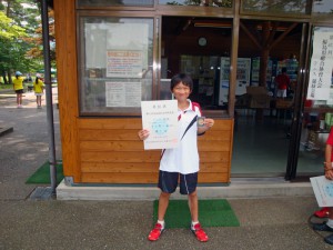第６５回福島県総合体育大会テニス競技スポーツ少年団の部小学生男子シングルス優勝