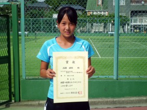 第３４回中尾杯福島県シングルステニス選手権大会一般女子シングルス優勝