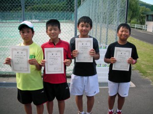 第２６回福島県秋季小学生テニス選手権大会男子ダブルス入賞者３位４位