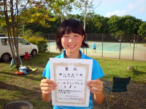 第２６回福島県秋季中学生テニス選手権大会女子シングルス優勝