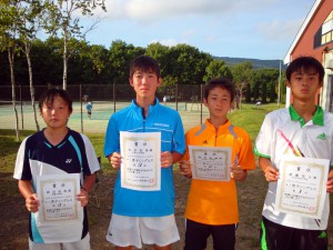 第２６回福島県秋季中学生テニス選手権大会男子シングルス入賞者