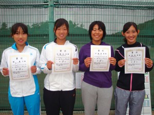 第１回福島空港公園福島県秋季選抜ジュニアテニス大会女子シングルス入賞者