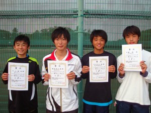 第１回福島空港公園福島県秋季選抜ジュニアテニス大会男子入賞者