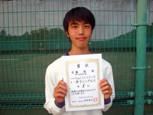 第１回福島空港公園福島県秋季選抜ジュニアテニス大会男子優勝