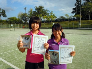 第２６回福島県秋季中学生テニス選手権大会女子ダブルス優勝