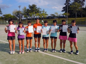 第２６回福島県秋季中学生テニス選手権大会女子ダブルス入賞者