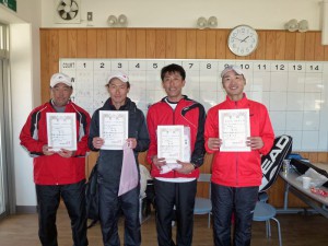 第３９回福島県ダブルステニス選手権大会３５歳以上男子入賞者