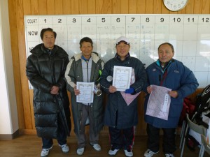 第３９回福島県ダブルステニス選手権大会６０歳以上男子入賞者