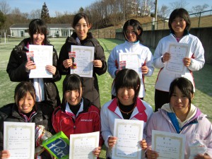 第３９回福島県ジュニアダブルステニス選手権大会結果女子入賞者