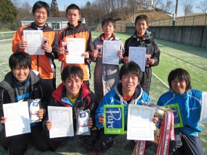 第３９回福島県ジュニアダブルステニス選手権大会結果男子入賞者