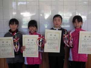 第３２回福島県春季選抜ジュニアシングルステニス選手権大会Ｕ１２女子入賞者