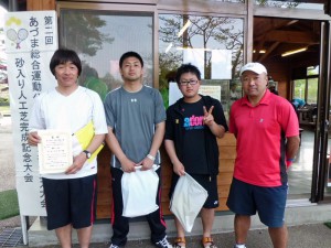 第２回あづま総合運動公園チーム対抗テニス大会男子ダブルスの部優勝チーム