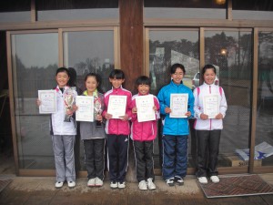 第５５回オノヤ杯第３０回福島県春季ジュニアダブルステニス選手権大会Ｕ１２女子入賞者