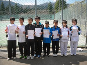 第５５回オノヤ杯第３０回福島県春季ジュニアダブルステニス選手権大会Ｕ１２男子入賞者