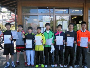 第５５回オノヤ杯第３０回福島県春季ジュニアダブルステニス選手権大会Ｕ１４男子入賞者